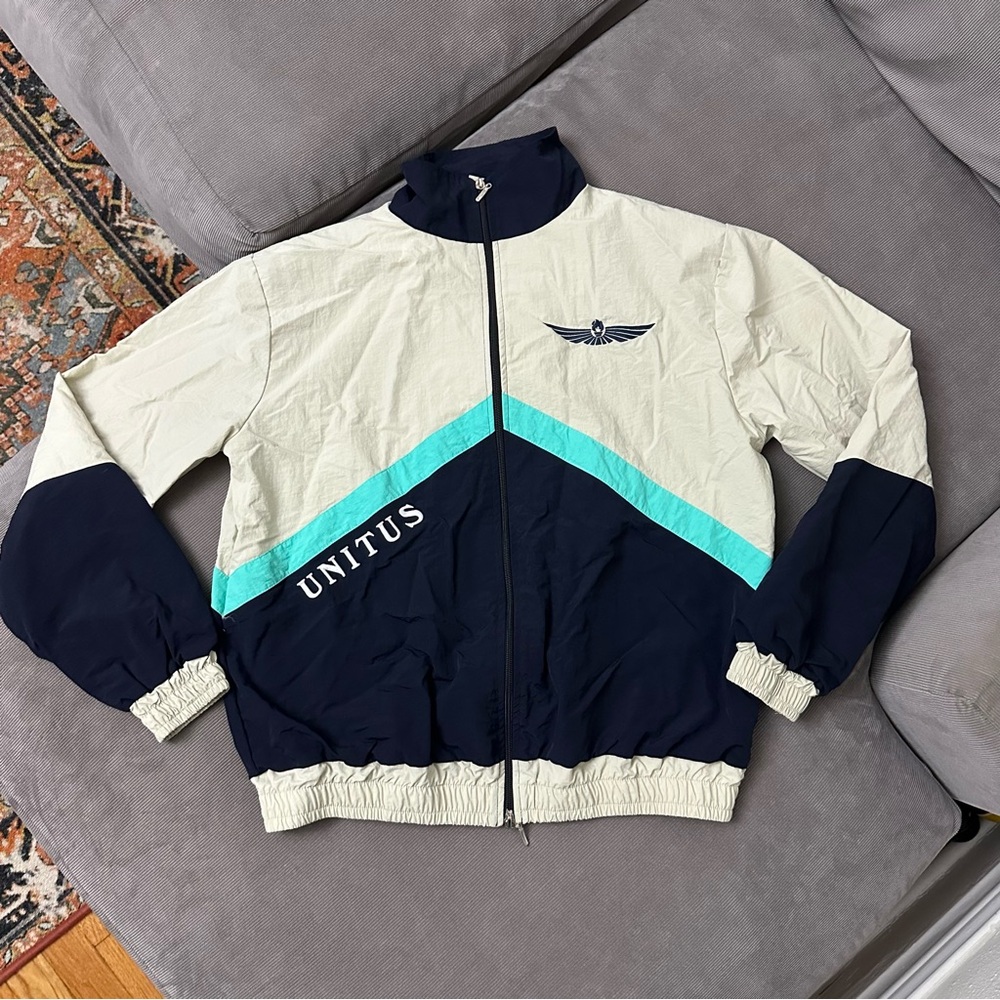 Unitus Windbreaker Jacket Adult Size L Double Zip Colorblock Streetwear Gorpcore